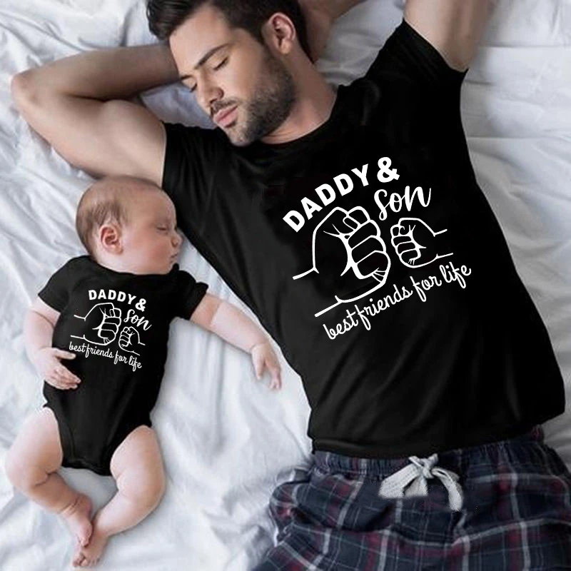 Padre e hija, hijo, mejores amigos para la vida, camisetas a juego papá y yo, ropa para padre e hijo, atuendos familiares|Trajes iguales de familia| - AliExpress