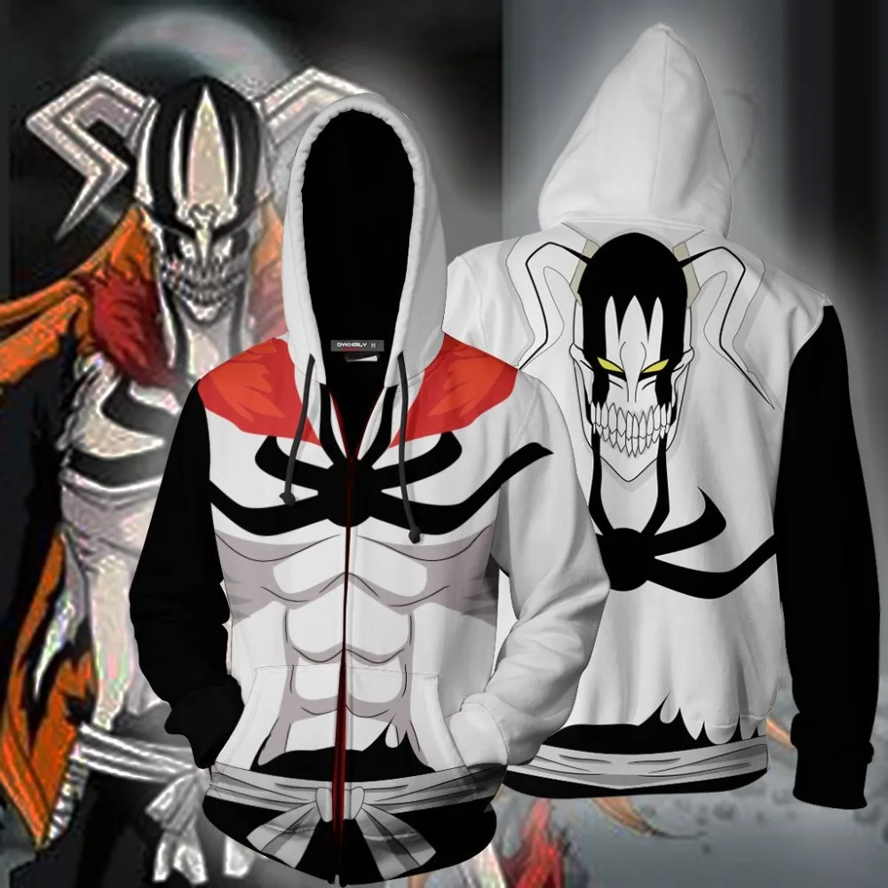 Отбеливатель Kurosaki Ichigo Косплей-костюмы с капюшоном отбеливатель Gotei 13 толстовки