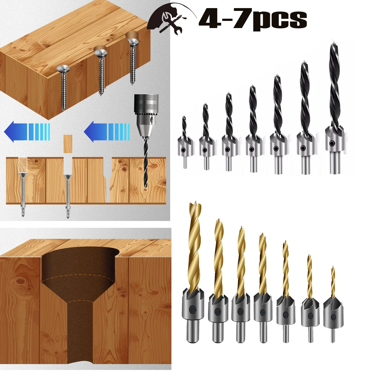 

Woodworking Drill Bit Set Drilling Pilot Holes