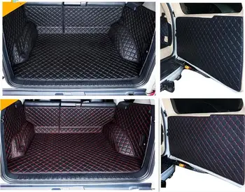 

Full set car trunk cargo liner mats & Rear door mat for Toyota Land Cruiser Prado 150 5 7.seats 2018-2007 boot carpets styling