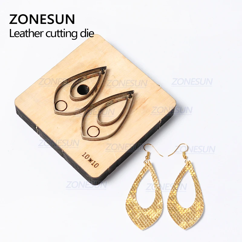 ZONESUN H8 DIY Custom Cutter кожаные серьги для резки высечки кожи, серьги для стального правила, штамповочный станок, пресс-инструменты