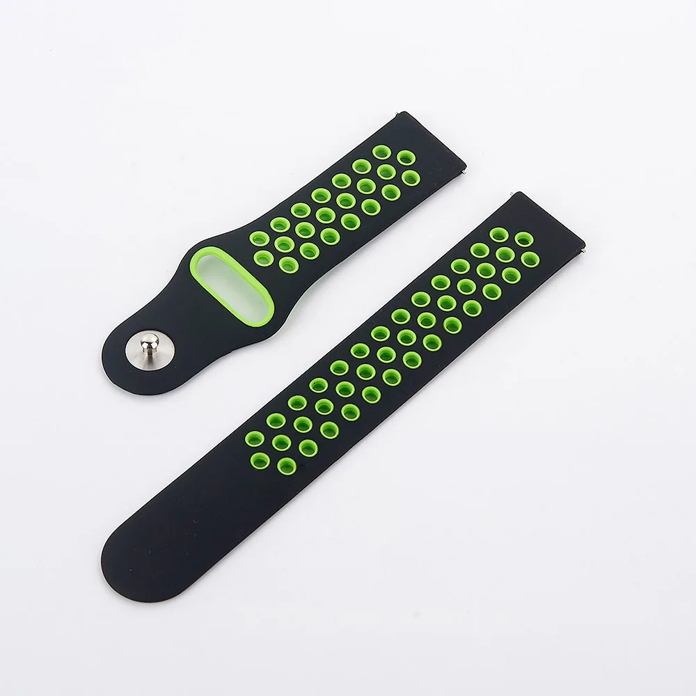 20 мм мягкий спортивный силиконовый ремешок samsung Galaxy Watch активный сменный Ремешок Браслет samsung умный ремешок для часов - Цвет ремешка: Black Green