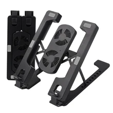 

Portable Laptop Stand With Cooling Fan Foldable Notebook Support Laptop Base Macbook Pro Holder Adjustable Bracket