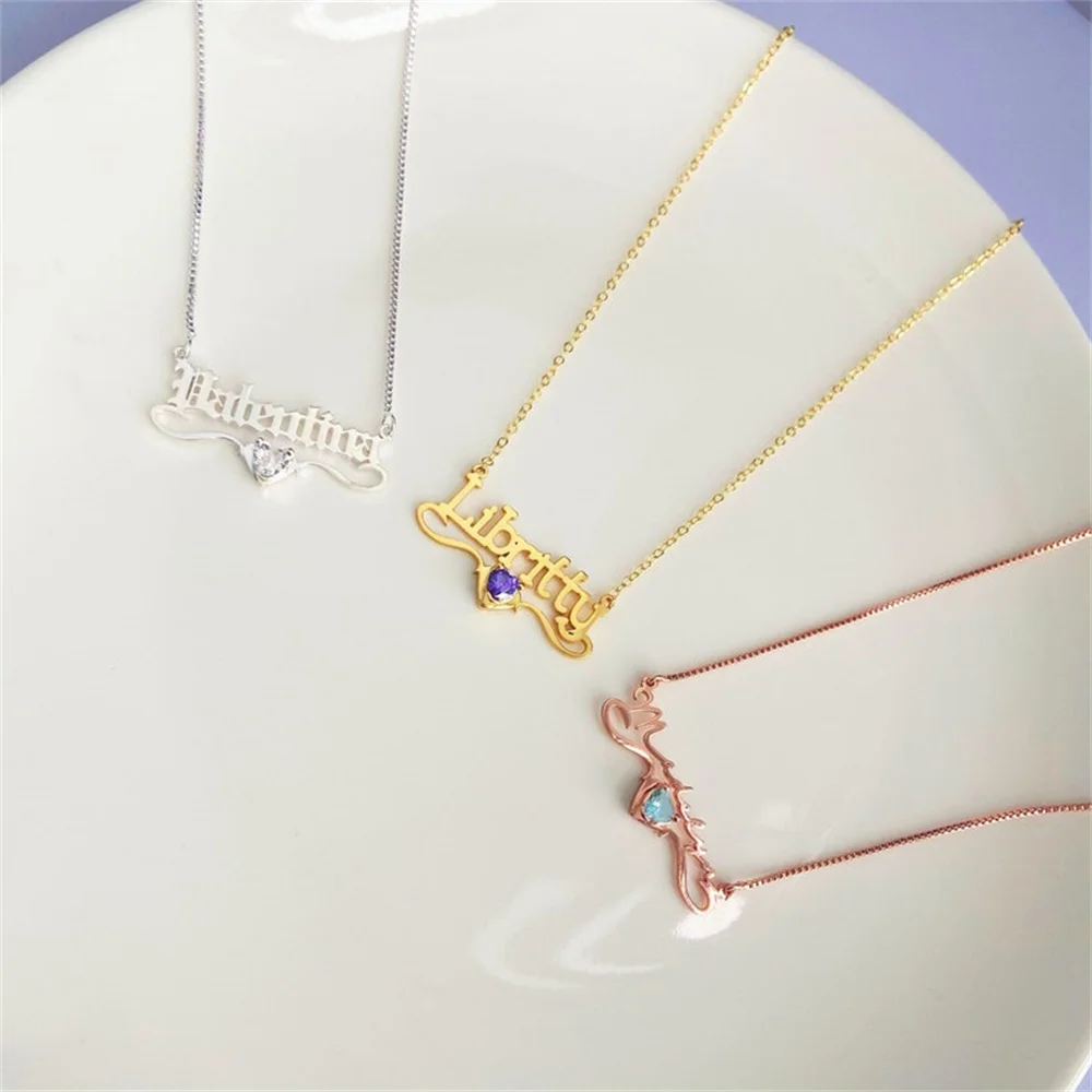 Custom Infinity Two Names Necklaces For Women Gold Silver Stainless Steel Chain Personalized Double Name Necklace Jewelry
