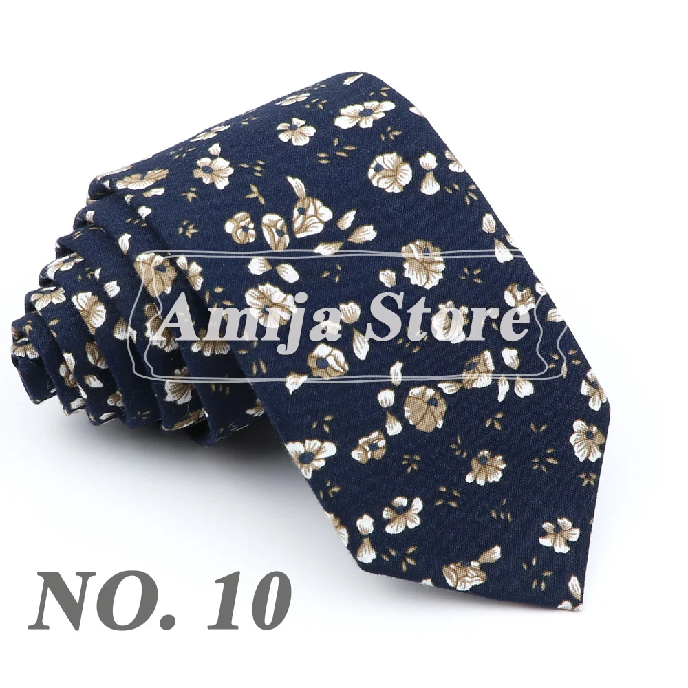 Fashion Floral Baumwolle Krawatte Für Männer Frauen Silm Krawatte Mit Blume Krawatte Für Hochzeit Geschenk Lässige Krawatten Anzüge Romantische Zubehör – Detail 12