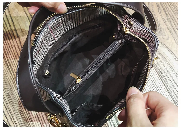 New Luxury Leather Shoulder Bag Women Quality Brand Handbags Messenger Bags Fashion Designer Geometric Door Lock Women's Handbag