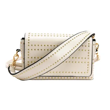 

NEW Pu Leather Small Shoulder Messenger Bags For Women 2020 Chain Rivet Lock Crossbody Bag Ins Female Small Square Bags