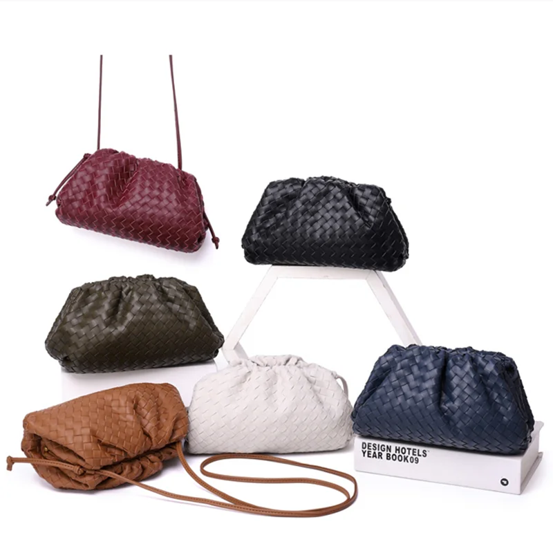 

Cloud Female Star Same Style Small Bag Woven Dumpling Bag Fashion Hand Grip Bag Single Shoulder Messenger Bag