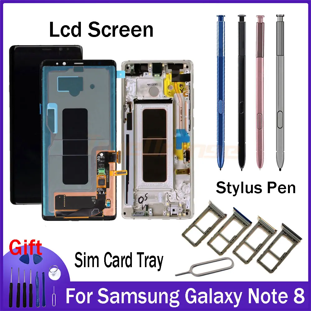 ЖК дисплей SUPER AMOLED для Samsung Galaxy Note 8 N950 N950F N950N экран с дигитайзером в сборе Stylus S