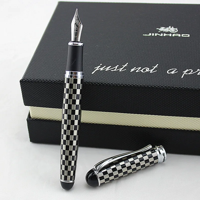 Благородный JINHAO X750 авторучка все всего 15 цветов с подарочной коробкой толстая металлическая чернильная ручка