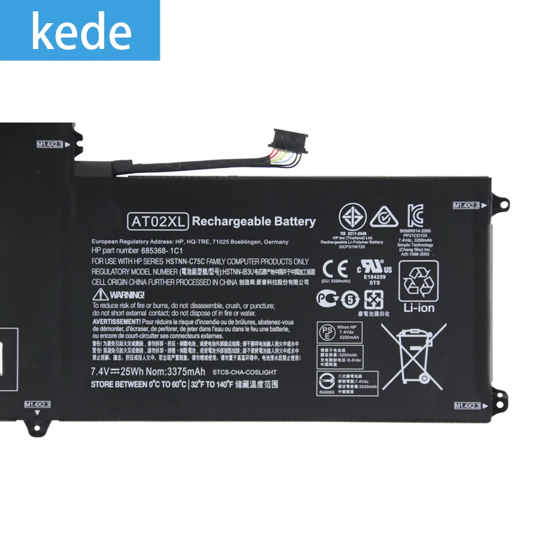 Kede ноутбук батарея AT02XL для hp ElitePad 900 G1 HSTNN-C75C HSTNN-IB3U HSTNN-DB3U 685368-1C1 685987-001 аккумулятор большой емкости AT02025XL