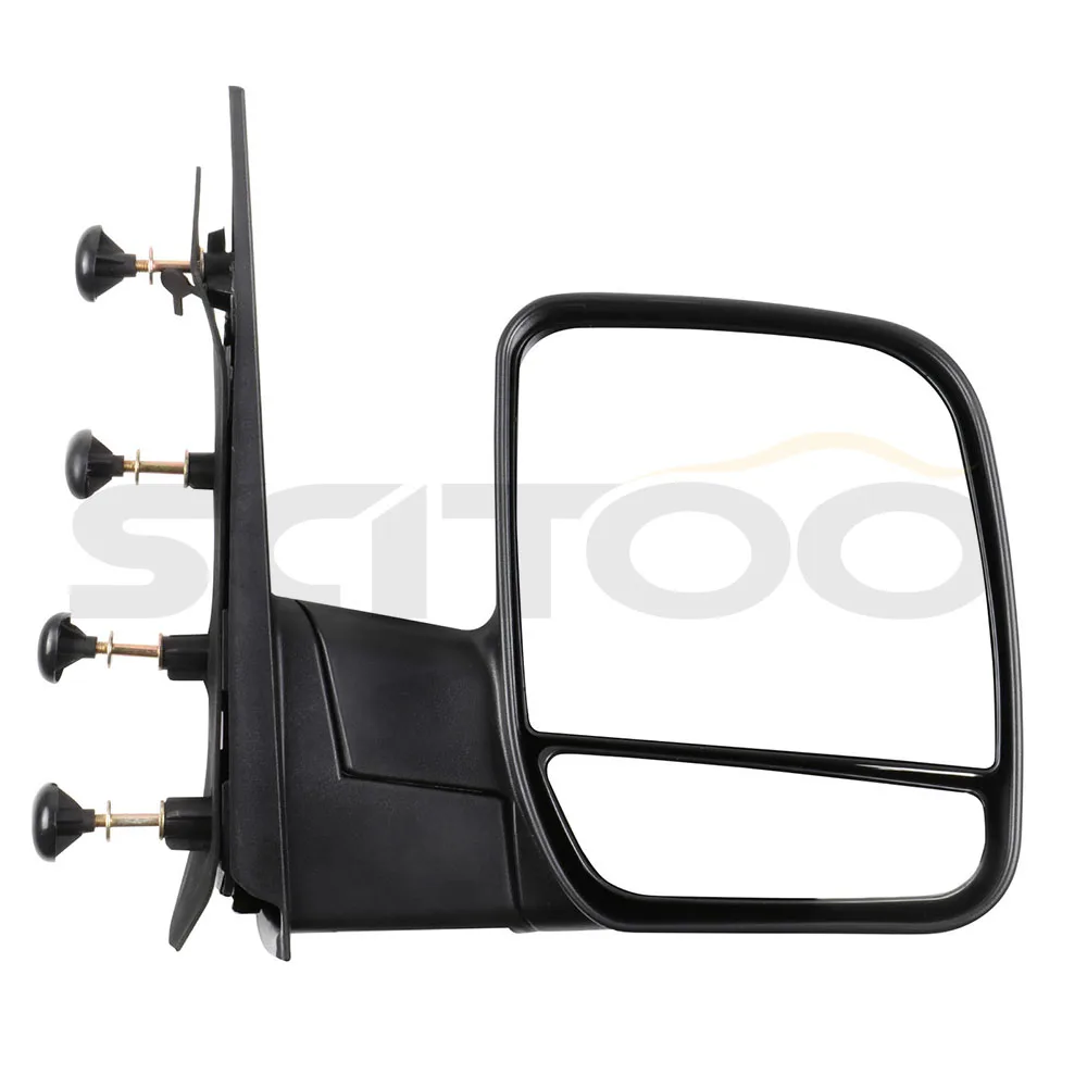 Scitoo Passenger Side Manual Telescoping Black Surface Mirrors For 03