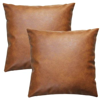 

2 Sets of Pillow Case Throw Pillow Case-Modern Brown Decorative Throw Pillow Case (Only for Sofa Bed) 18X18 Pillow Case