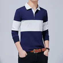 Icpans рубашка поло мужская с длинным рукавом дышащая хлопок полиэстер Повседневная Мужская рубашка поло размера плюс 3XL 4XL 5XL