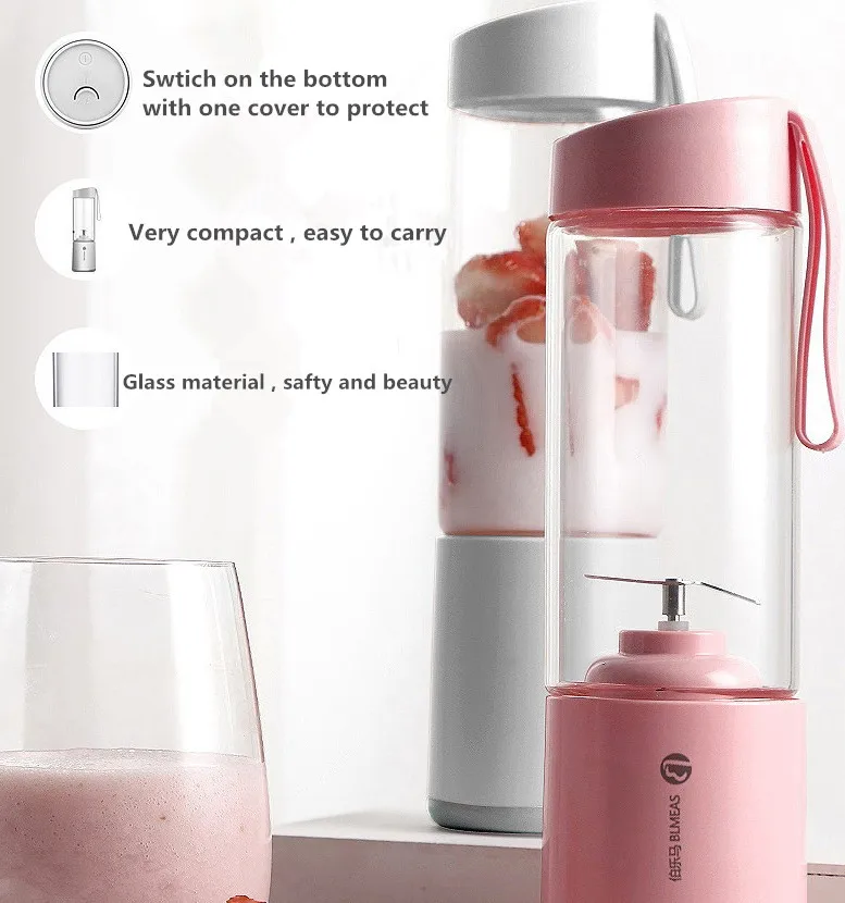 Портативный блендер миксер usb перезаряжаемая соковыжималка для смузи Кухонный