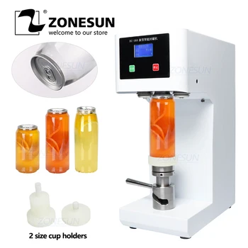 

ZONESUN ZS-FK-168 Seamingl Aluminum Tin Beer Ring-Pull Cans Automatic Plastic Bottle Cap Induction Can Sealing Machine