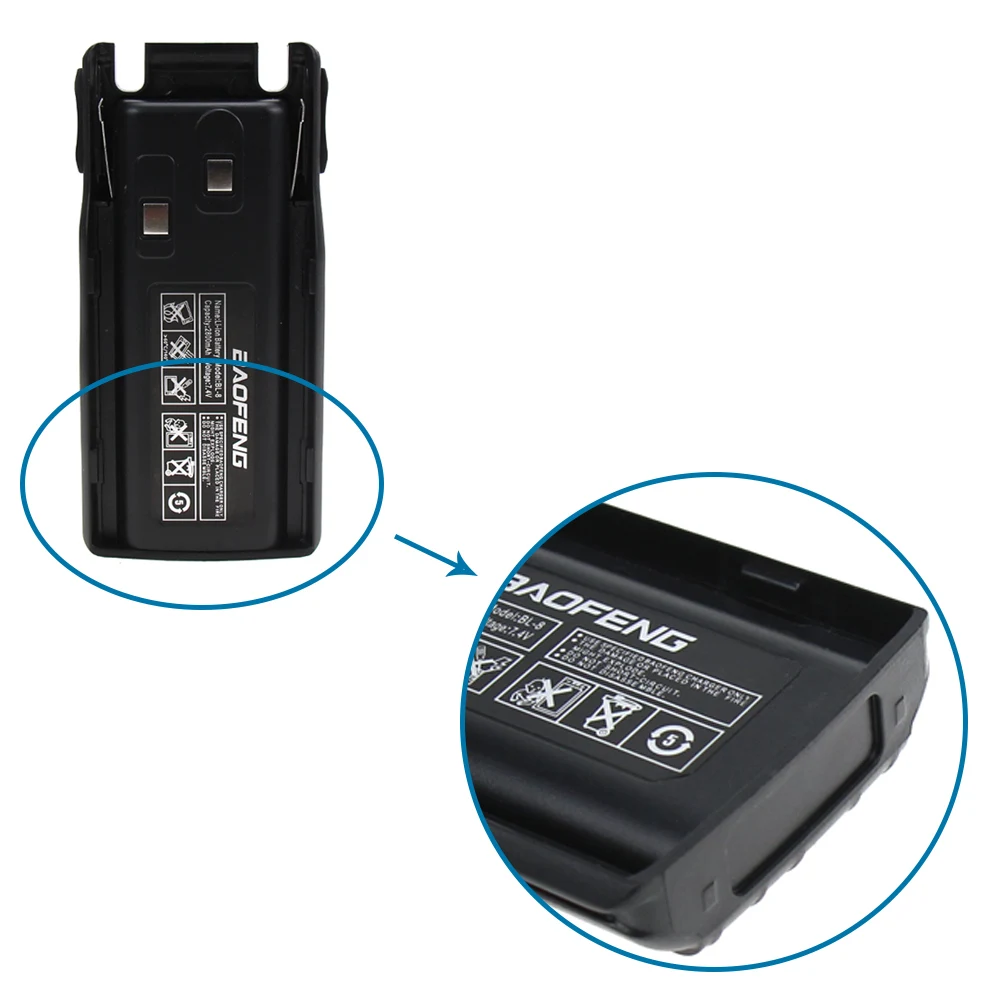 10X BaoFeng оригинальная замена Батарея BL-8 для Baofeng UV-82 UV-82L UV-8D UV-89 UV-82HP UV-82HX радио
