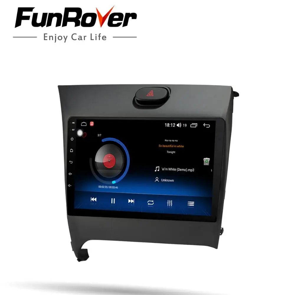 Funrover ips+ 2.5D Android 9,0 автомобильный Радио мультимедиа авторадио плеер gps навигация для Kia CERATO K3 2013- wifi 2 din без dvd