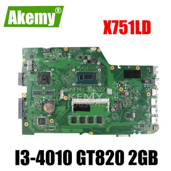 

X751LD Motherboard REV:2.0 I3-4010 GT820 DDR3 For Asus R752L X751L X751LN Laptop motherboard X751LD Mainboard X751LD Motherboard