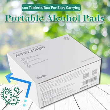 

100Pcs/set Sterile Alcohol Wet Wipe Disposable Disinfection Swap Pad Antiseptic Skin Cleaning Mobile Phone Clean Wipe