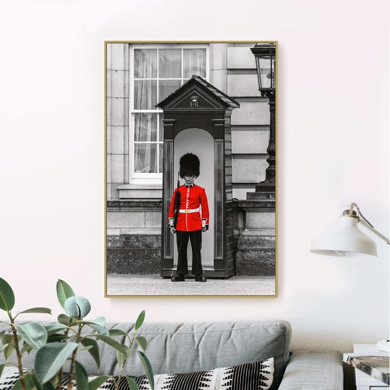 Big-Ben-Photo-London-Guard-Photography-Posters-and-Prints-London-Wall-Art-Canvas-Painting-Red-Black (2)