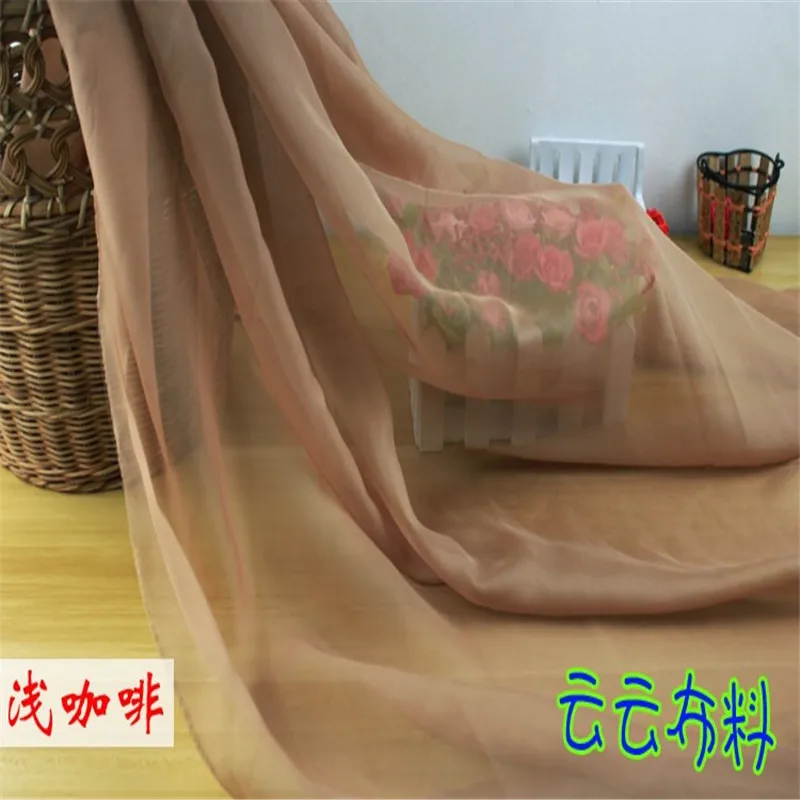 Chiffon Fabric By The Meter for Skirt Dress Clothes The Inner Lining Sewing Chiffon Fabric Green Fabric For Summer Dress