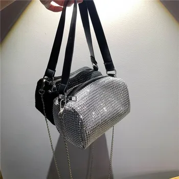 

High sense bag women 2020 new fashion rhinestone shoulder bag ins net red chain messenger bag bags tote bags for women
