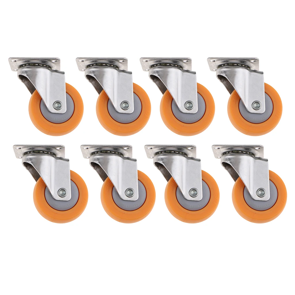 8 Pieces 360° Swivel Caster Wheels 2