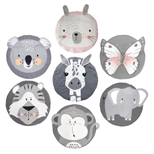 

Animals Baby Rug for Nursery Baby Round Rug Educational Warm Soft