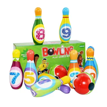 

Fun Cute Bowling Game Parent-child Interactive Early Educational Toy with 10 Pins 2 Balls for Kids Birthday Christmas Gift
