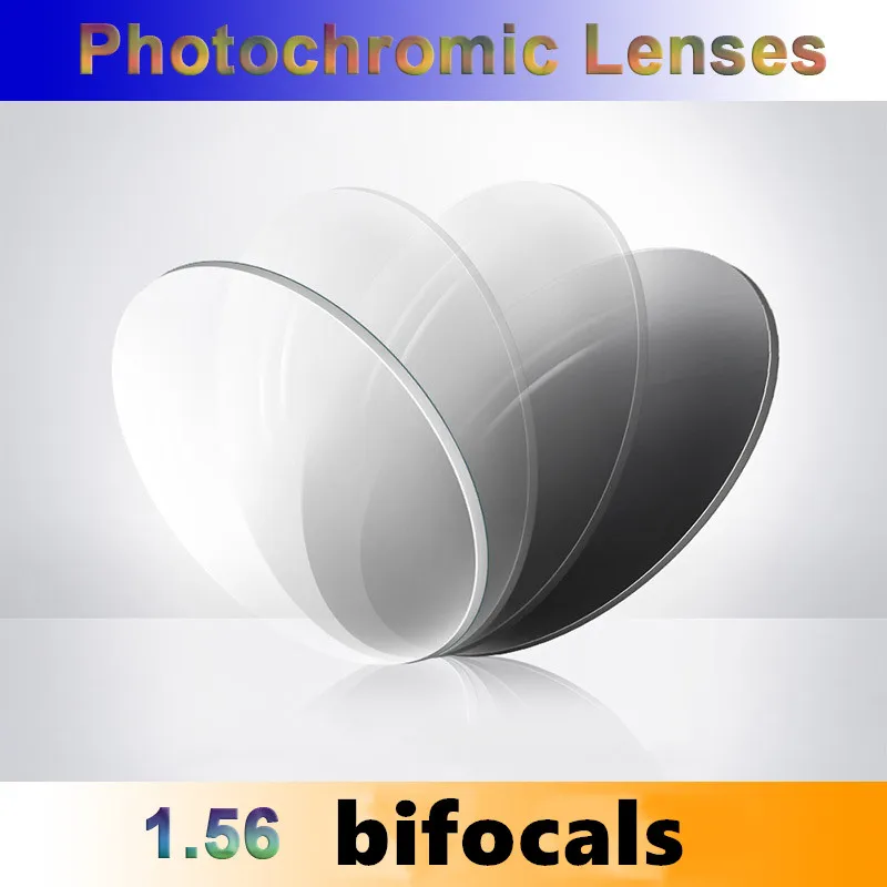 

1.56 Index Photochromic gray Color Changing bifocals Prescription hyperopia lenses Optical Lens Myopia lenses custom made