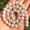 Natural Freshwater White Pearl 6-7mm 7-8mm 9-10mm Round Beads for Jewelry Making DIY Charm Earrings Bracelet Necklace 15 inches 4