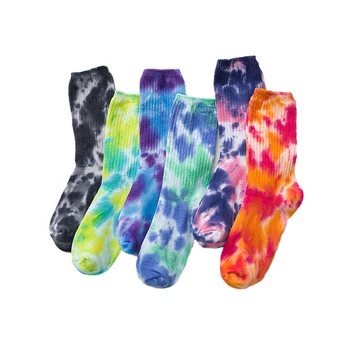 

Fashion Short Socks Unisex Men and Women Tie Dye Socks Colorful Cool Crew Socks Funny Hipster Skatebord Ankle Female Sox
