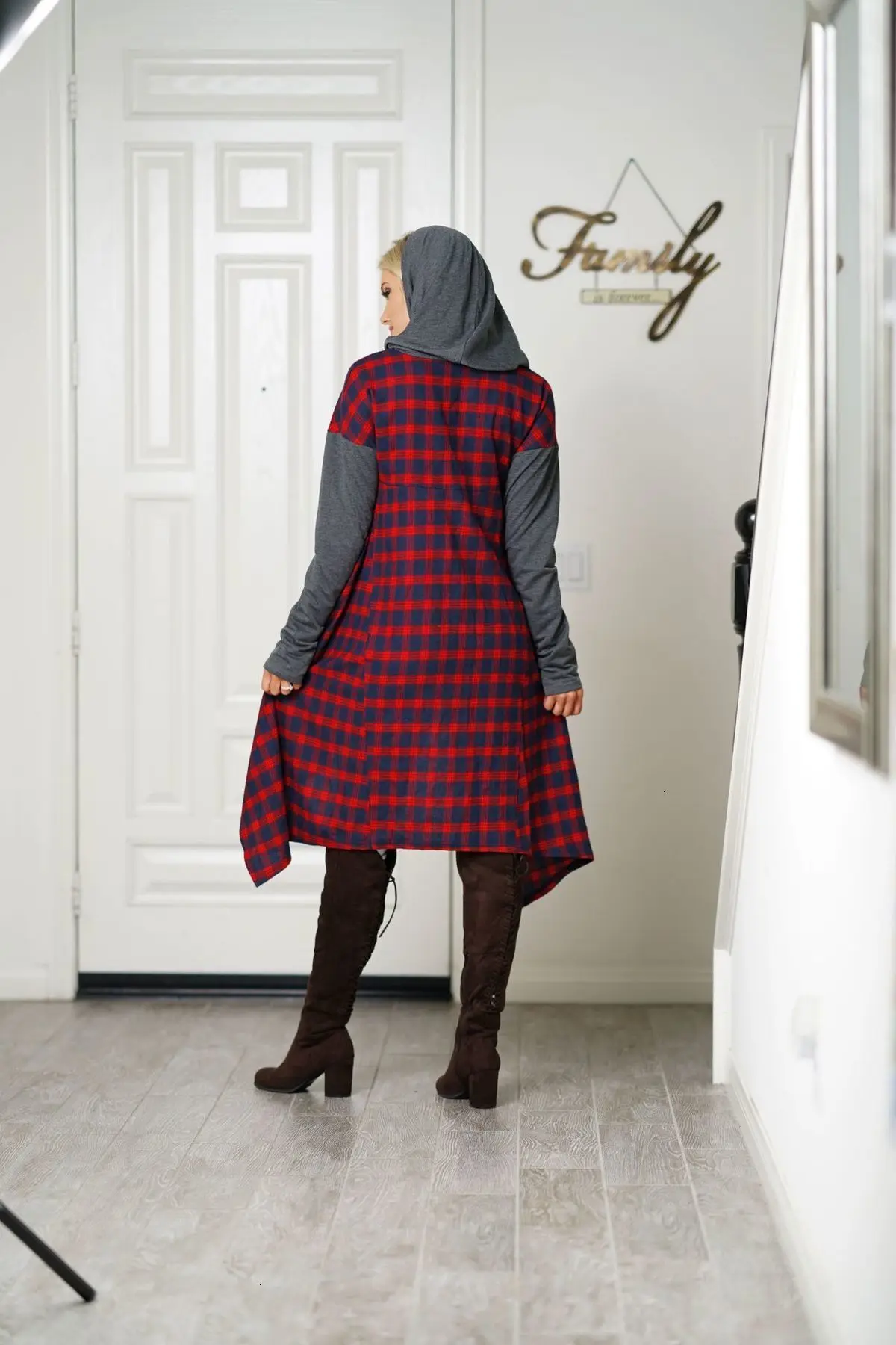 Sudadera Mujer зимние толстовки женские клетчатые Джемперы и толстовки Harajuku Толстовка спортивный костюм туника-пуловер Топы