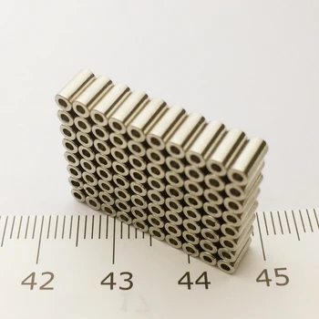 

100pcs dia2.6-dia1.3x5.6mm Mini N46M Strong Ring Magnet with hole Small Rare Earth Neodymium Magnets Permanent magnet