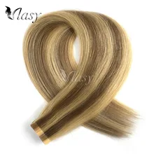 Special Offers Vlasy 20'' Straight Tape In Human Hair Extension Remy Skin Weft Adhesive Hair Balayage Color Salon Style 2.5g/pc