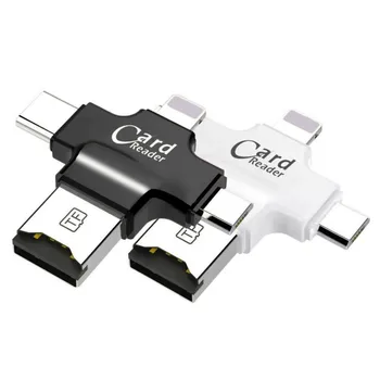 

New 4in1 OTG Type C Adapter USB Type-C Converter Micro USB3.0 C OTG 4-in-1 Muti-Card Reader For iPhone/Android IOS USB-C Adapter