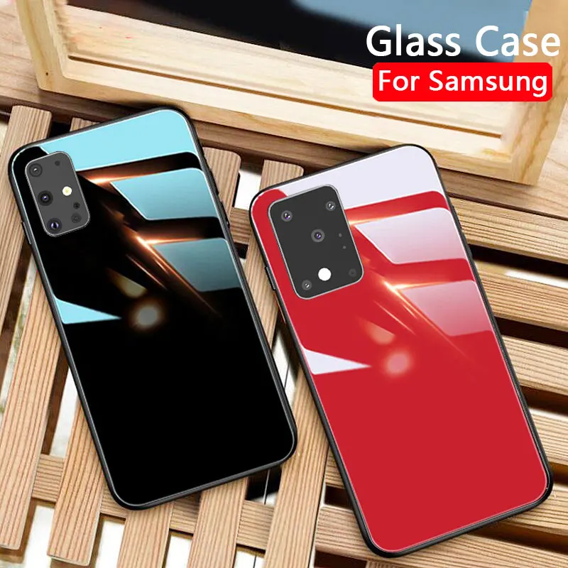 Чехол из закаленного стекла для Samsung Galaxy S11 S11E S10 Plus S10E 5G S8 S9 Note 10 8 9 роскошный