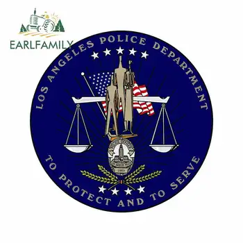 

EARLFAMILY 13cm x 12.9cm For Los Angeles Police Fine Decal DIY Car Stickers Motorcycle Sticker Bumper Fashion Decoration