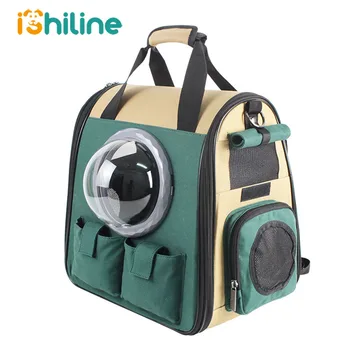 

Canvas Collapsible Pet Cat Carrier Backpack Window Portable Travel Cats Puppy Space Capsule Backpack Dog Carrier Bag