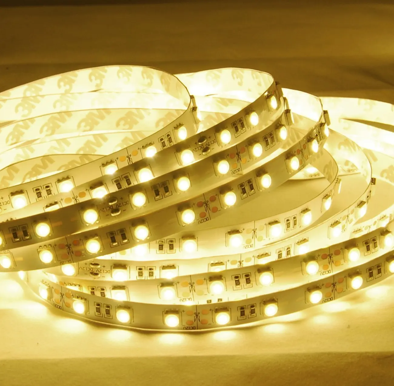 

LED Strip 12V 5050 Bare Board Not Waterproof Light Belt LED Strip 60 Lights for Each M White/Warm White/Red Light