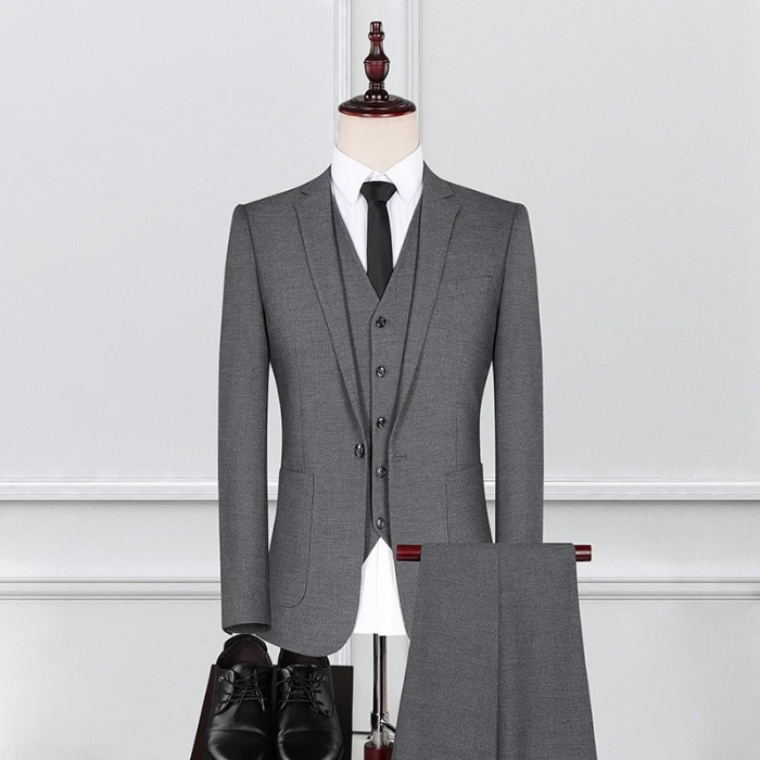 Мужской костюм куртка из трех частей Британский офис свадебное платье Veste Homme костюм плюс размер роскошное пальто Мужская праздничная одежда - Цвет: 3