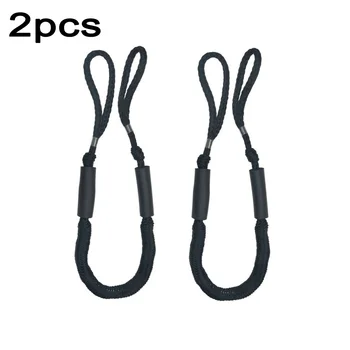 

Bungee Dock Line Rope Accessories Stretch Equipment Boat Loop Anchor 2pcs Black Braid