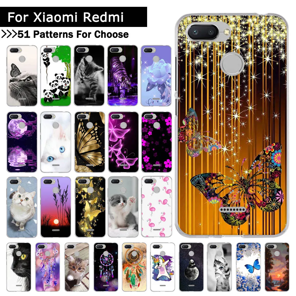 Чехол для телефона Xiaomi Redmi 6 6A GO мягкие силиконовые чехлы с животными телефонов Coque