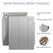 ESR for iPad Air 4 Case for iPad Pro 11 12.9 2021 Case for iPad 8th Gen Case Back Cover with Closure Clasp for iPad Pro 11 2020