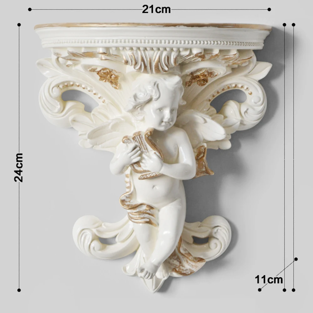 Ремесла цветочный горшок рококо штукатурка искусство настенный короб гостиной садовая полка стереоскопический Ангел форма Купидон украшение дома