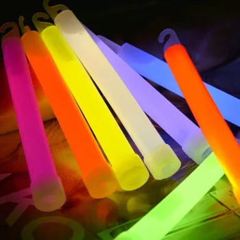 

6-Inch Light Sticks LED Plastic Sticks Wands Rally Rave Cheer Batons Party Flashing Glow Stick With Hook For Camping