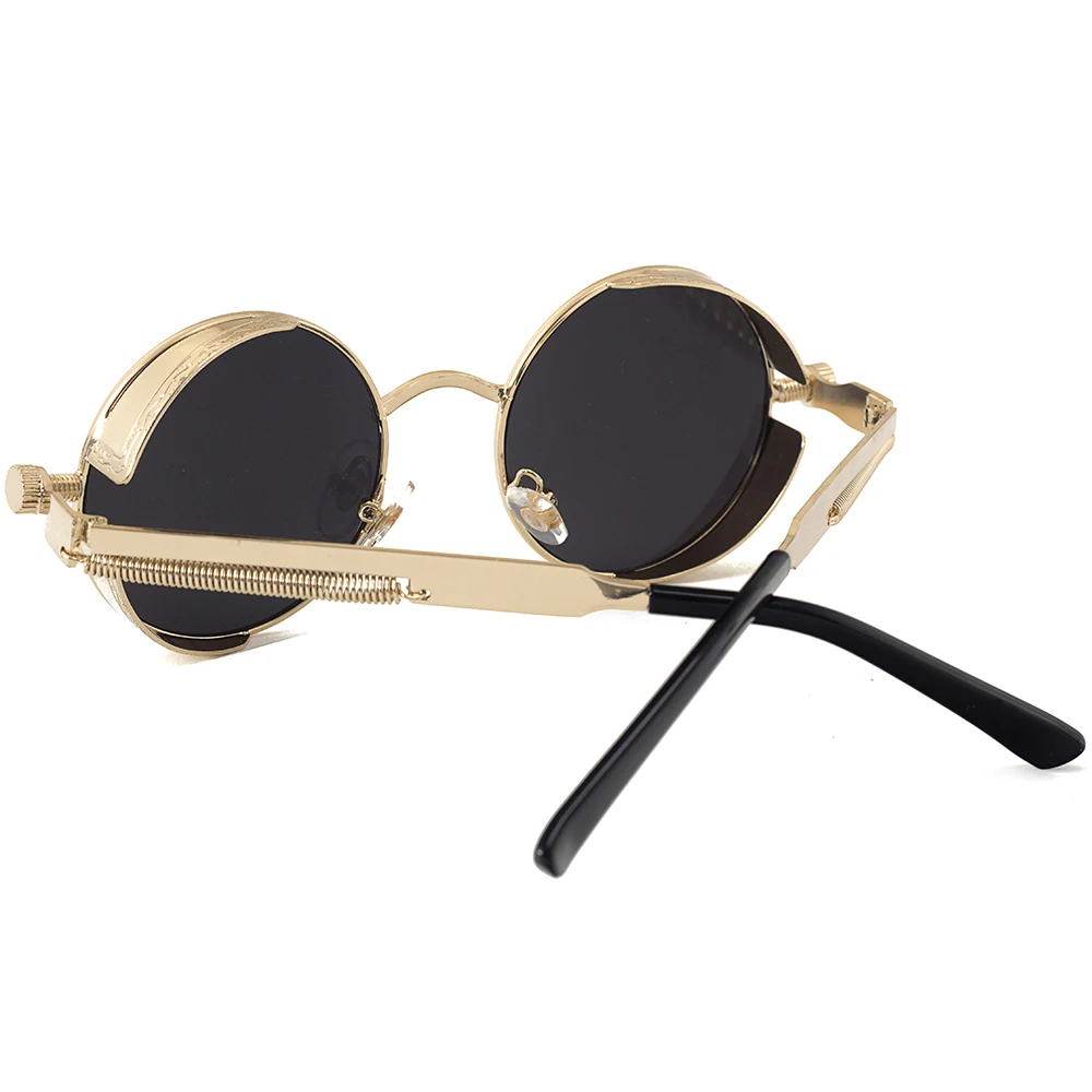 2020 металлические круглые солнцезащитные очки в стиле стимпанк для мужчин и