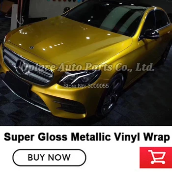 

Wrapping Film Car Wrap Gloss Metallic Glossy Glitter Metallic DIY Wrapping in Gloss Gold Car Wrap Vinyl 1.52M*18M/roll