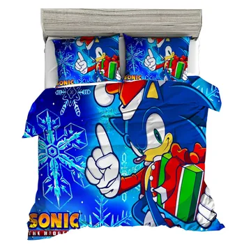 

Dropshipping 3D Bedding Set Sonic Duvet Cover Bedding Sets QUEEN King size Christmas gift Children's gifts SNK09